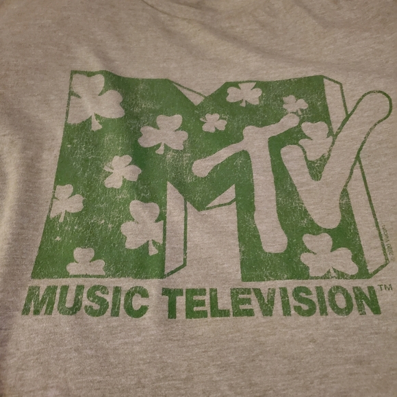 Old Navy MTV St Patrick's Day Mens Heather Green Classic T-Shirt XXL - Picture 2 of 4
